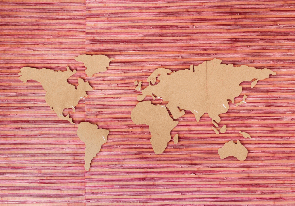 A map of the world representing the complex regulations businesses have to deal with when trading over borders.