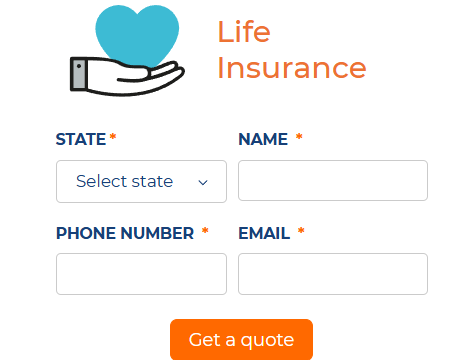 Magnum's simple online form to get a quote for your term life insurance cost, asking for basic contact information