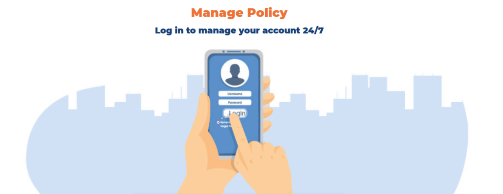 Screenshot showing how you can manage your term life insurance policy 24/7 with Magnum