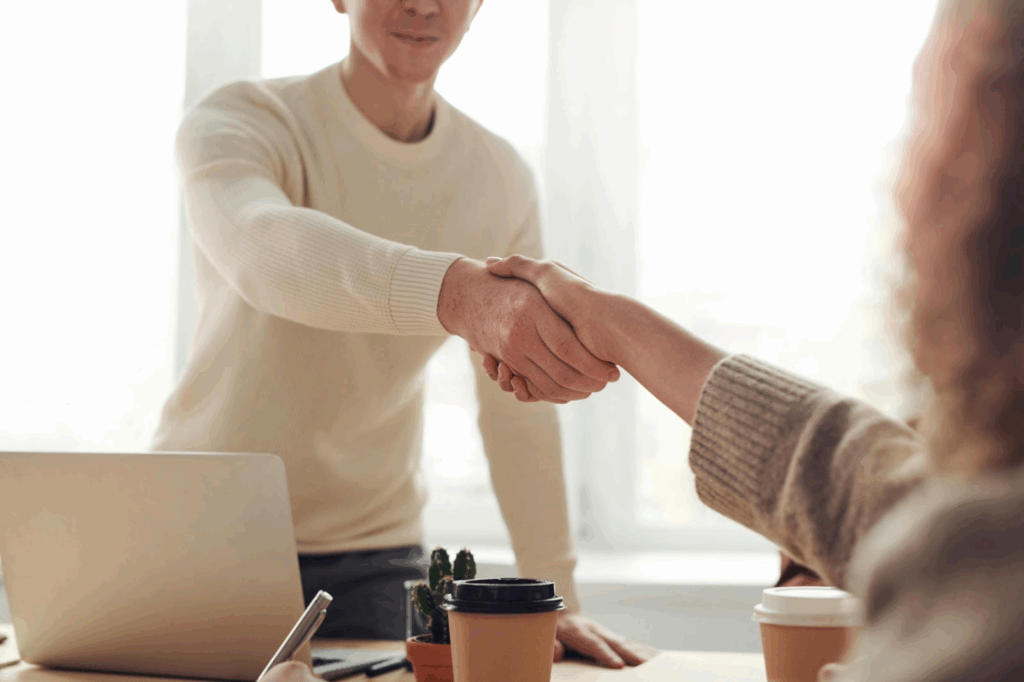 A HVAC business owner making a long-term deal with a vendor. 