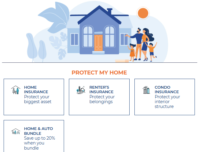 Screenshot showcasing our offerings for homeowners insurance as brokers at Magnum