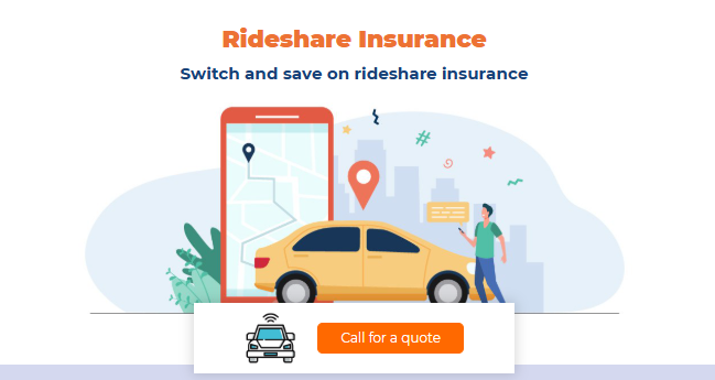 Screenshot of our Rideshare insurance page, where you can call for a quote today