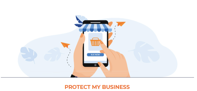 Screenshot of our product page offerings as a broker helping you protect your business